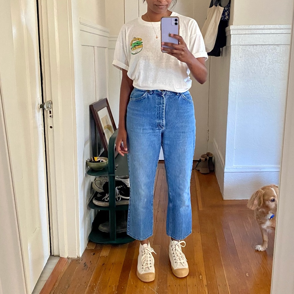 Perfect high waited cropped Lee vintage jeans